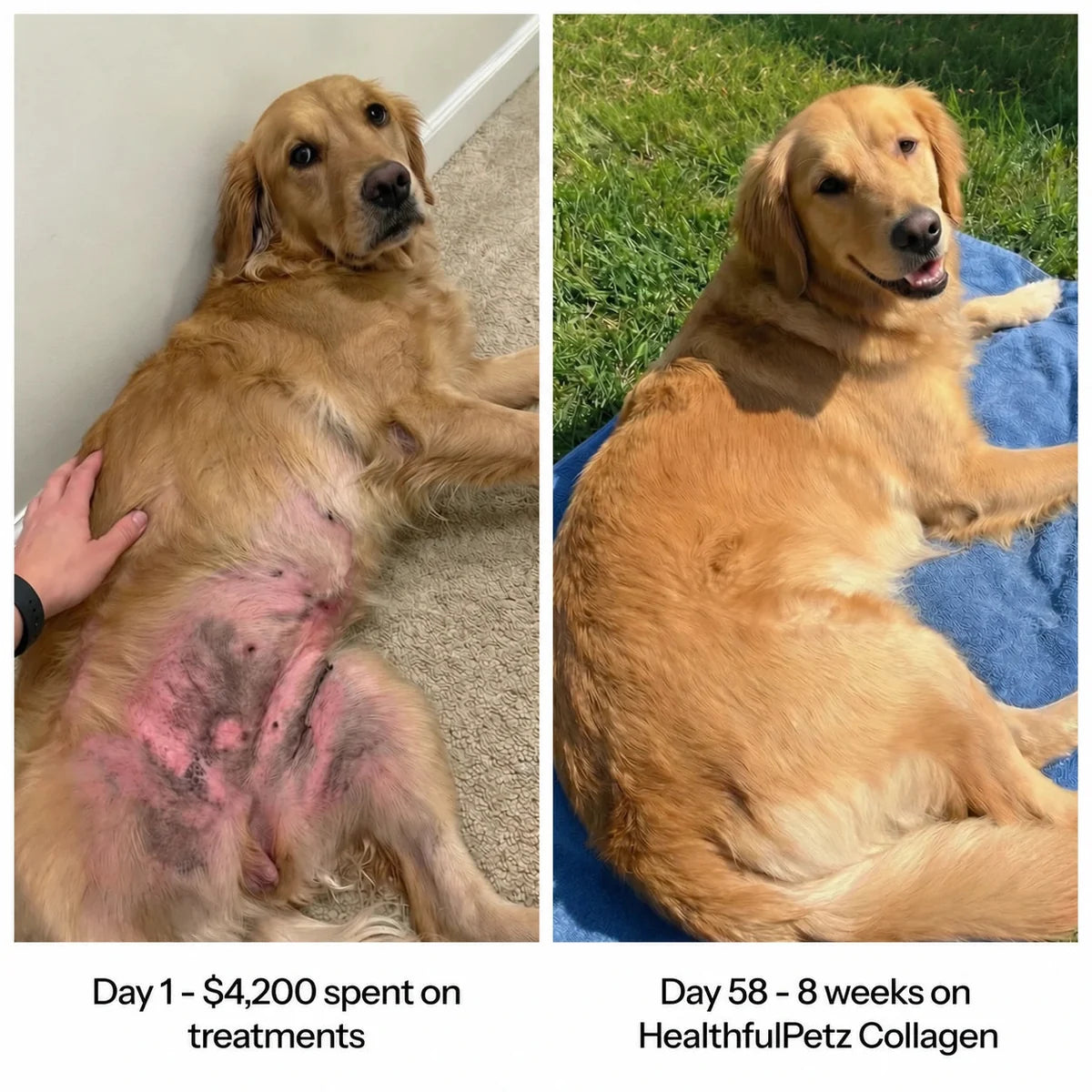 Before and after skin